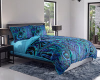 Blue Rain Aboriginal Art Comforter Set