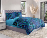 Blue Rain Aboriginal Art Comforter Set
