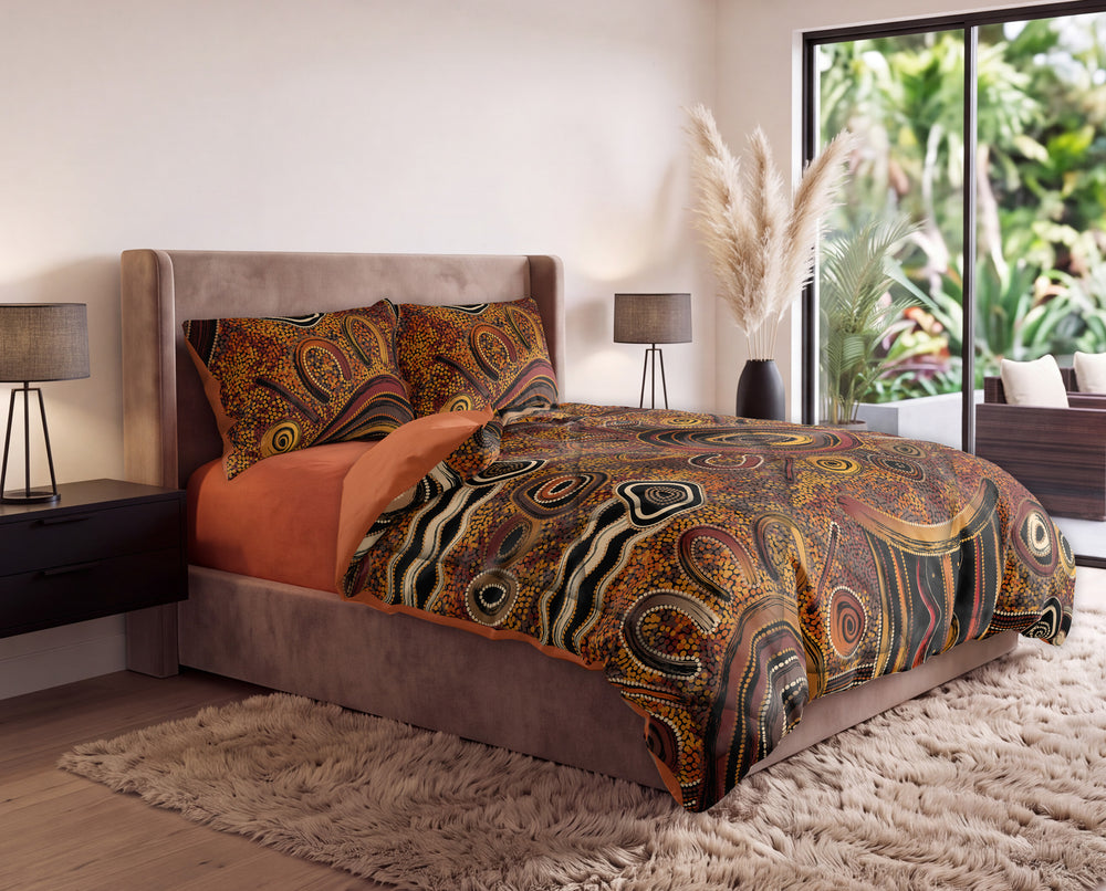 Journey Across Country Aboriginal Art Comforter Set