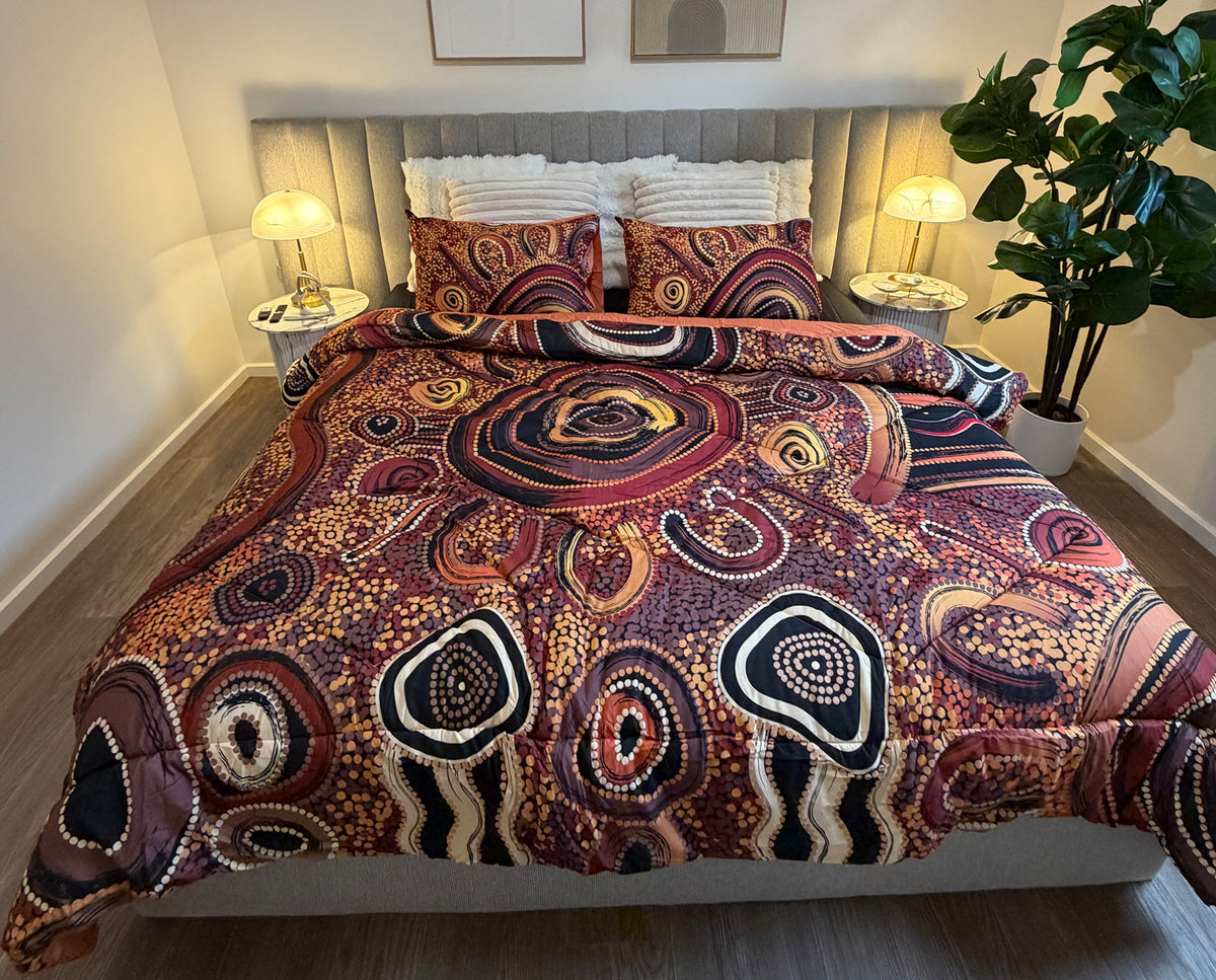 Connection to Country Aboriginal Art Comforter Set