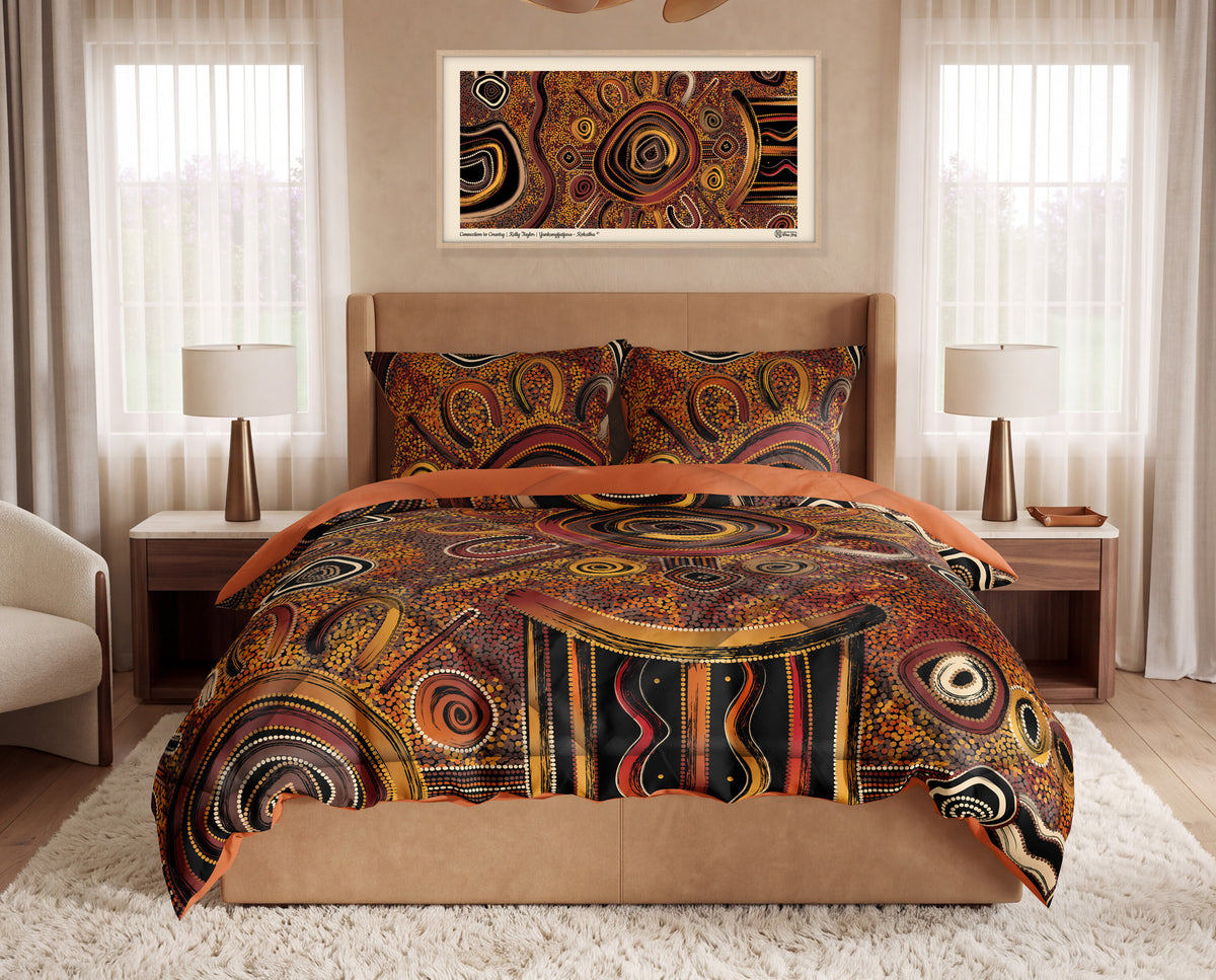 Journey Across Country Aboriginal Art Comforter Set