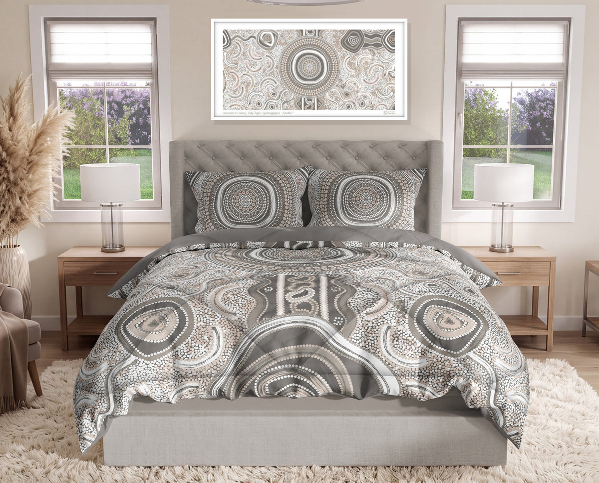 Camping Under the Moonlight Aboriginal Art Comforter Set