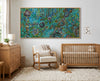Large Aboriginal wall art by KT Aboriginal Fine Art displayed in a nursery