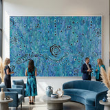 Blue Rain – Original Aboriginal Painting