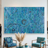 Blue Rain – Original Aboriginal Painting