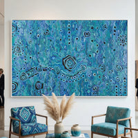Blue Rain – Original Aboriginal Painting