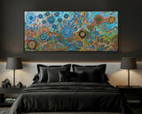Contemporary Seven Sisters original painting with layered Indigenous dot art by Kelly Ktaboriginalfine Ar