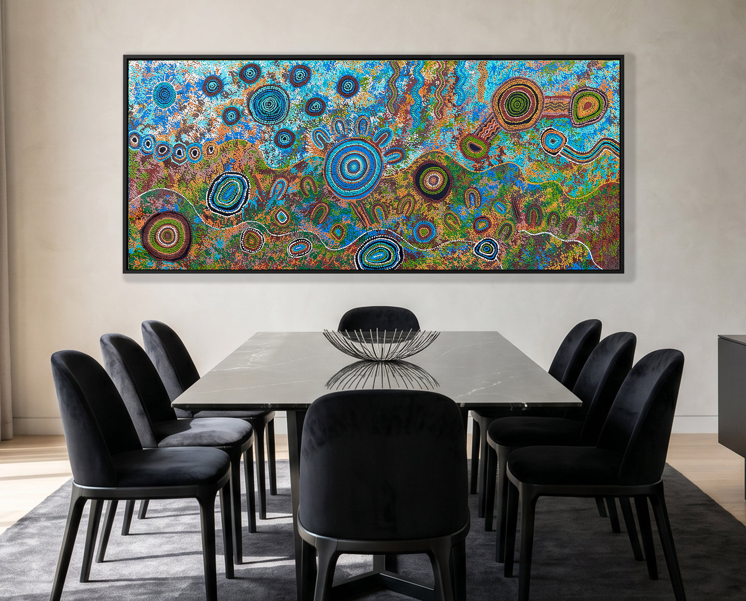 Original Seven Sisters Indigenous artwork by Kelly Ktaboriginalfine Art with detailed dot painting in earthy tones