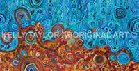 Aboriginal Art Desert meets the Sea Painting by Kelly