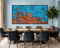 Aboriginal Art Desert meets the Sea Painting by Kelly