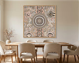 Premium Indigenous Australian canvas print for luxury interior design spaces