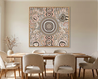 Premium Indigenous Australian canvas print for luxury interior design spaces