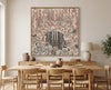 Indigenous Australian wall art displayed in contemporary interior design space
