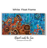 Desert meets the Sea – Aboriginal Art Canvas Print