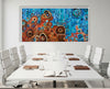 Premium Aboriginal wall art by Kelly Taylor installed in a corporate boardroom interior
