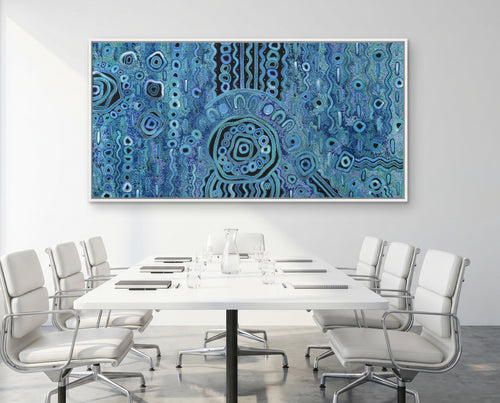Blue Rain – Canvas Print by Kelly Taylor