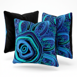 Blue Rain Cushion Cover Velvet Cushion Cover | 45 × 45 cm