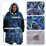 Blue Rain Aboriginal Hooded Blanket