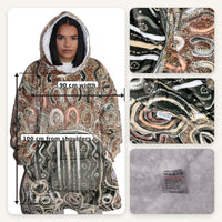 Camping under the Moonlight Aboriginal Hooded Blanket
