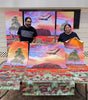 Kelly Taylor and Beaver Lennon KT Aboriginal Fine Art with Heart of Our Country (Uluru) original triptych artwork original artwork